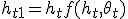 h_{t+1} = h_t + f(h_t, \theta_t)