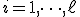 i = 1, \dots, \ell