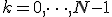 k = 0, \dots, N-1