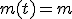 m(t)=m