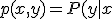 p(x,y) = P(y \mid x; w)\, p(x)