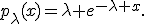 p_\lambda(x)=\lambda e^{-\lambda x}.