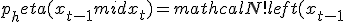 p_	heta(x_{t-1} mid x_t) = mathcal{N}!left(x_{t-1};; mu_	heta(x_t, t),; Sigma_	heta(x_t, t)
ight).