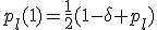 p_l(1)=\frac{1}{2}(1-\delta p_l)