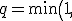 q = \min\!\left(1,\; z^{\,d-1}\,\frac{\pi(Y)}{\pi(X_i)}\right)