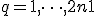 q = 1, \dots, 2n+1