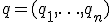 q=(q_1,\ldots,q_n)