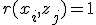 r(x_i,z_j)=1