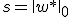 s = \| w^* \|_0