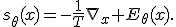 s_\theta(x)=-\frac{1}{T}\nabla_x E_\theta(x).