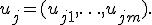 
u_j=(u_{j1},\ldots,u_{jm}).
