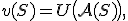 v(S) = U\bigl(\mathcal{A}(S)\bigr),