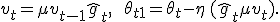 v_t = \mu v_{t-1} + \hat{g}_t, \qquad \theta_{t+1} = \theta_t - \eta \,(\hat{g}_t + \mu v_t).