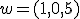w=(1,0{,}5)