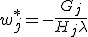w_j^{*} = -\frac{G_j}{H_j + \lambda}