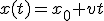 x(t)=x_0+vt