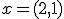 x=(2,1)
