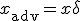 x_{\text{adv}} = x + \delta