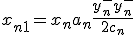 x_{n+1} = x_n + a_n \frac{y_n^+ - y_n^-}{2c_n}