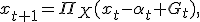 x_{t+1}=\Pi_X(x_t-\alpha_t G_t),