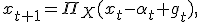 x_{t+1}=\Pi_X(x_t-\alpha_t g_t),