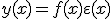 y(x) = f(x) + \varepsilon(x)