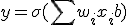 y = \sigma(\sum w_i x_i + b)