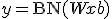y = \text{BN}(W x + b)