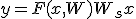 y = F(x, W) + W_s x
