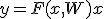 y = F(x, W) + x