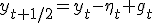 y_{t+1/2}=y_t-\eta_t g_t