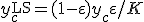 y_c^{\text{LS}} = (1-\varepsilon)y_c + \varepsilon/K