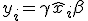 y_i = \gamma \hat{x}_i + \beta