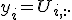y_i=U_{i,:}.