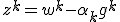 z^{k} = w^k - \alpha_k g^k