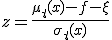 z = \frac{\mu_t(x)-f^{+}-\xi}{\sigma_t(x)}
