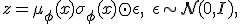 z = \mu_\phi(x) + \sigma_\phi(x) \odot \epsilon, \quad \epsilon \sim \mathcal{N}(0, I),