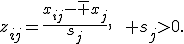 z_{ij}=\frac{x_{ij}-\bar x_j}{s_j},\qquad s_j>0.